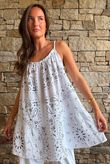 Ole Bubble Cotton Bandana Tunic Vest White
